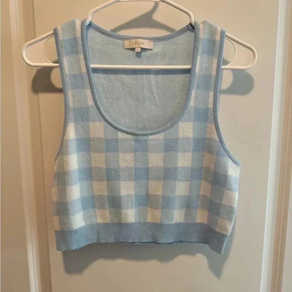 LILOU sl gingham pattern other top - Picture 3 of 8